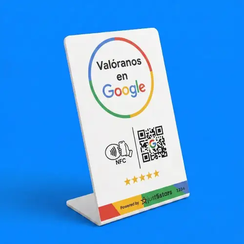 just5stars Google reviews display stand