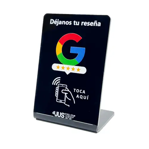 Justap Google reviews display stand