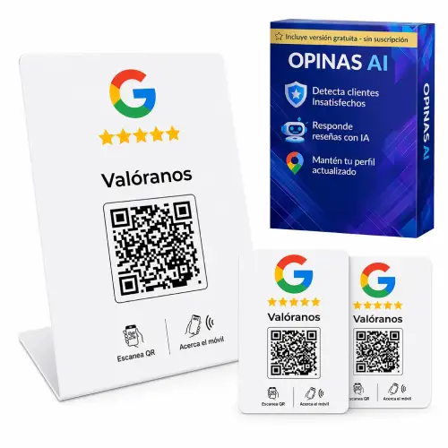Opinas Google reviews display stand